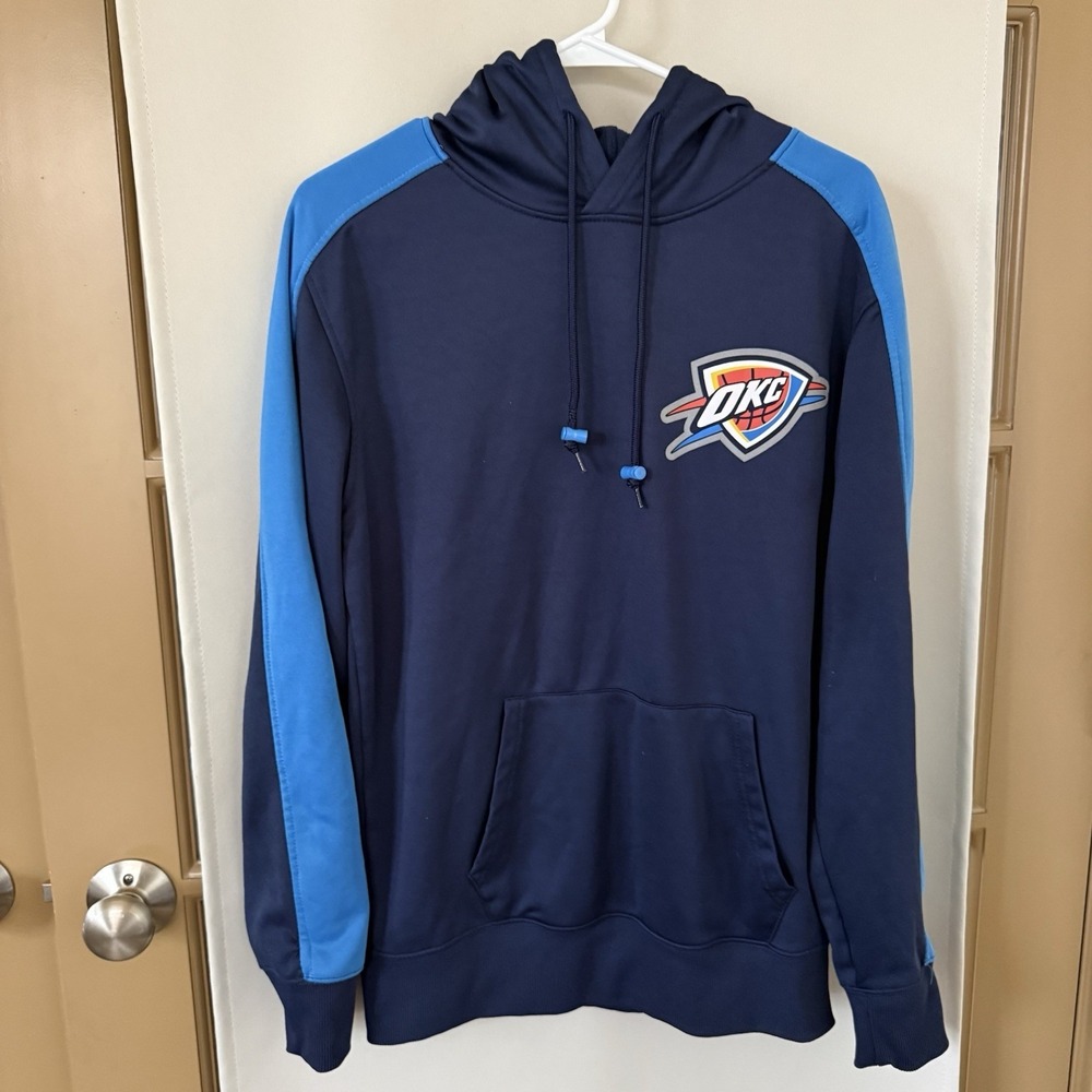 NBA Men's Medium‎ Blue Oklahoma City Thunder Pullover Sweatshirt Hoodie